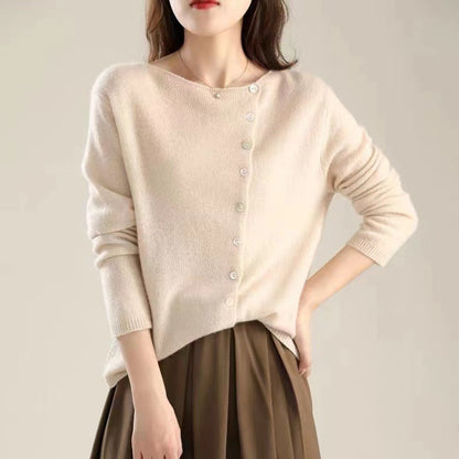 Single-Breasted Knit Cardigan