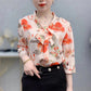 Fashion Floral Silk Smooth Shirt
