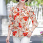Fashion Floral Silk Smooth Shirt