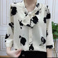 Fashion Floral Silk Smooth Shirt