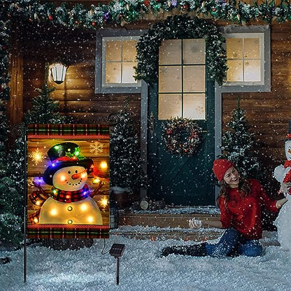 Christmas LED Garden Flag
