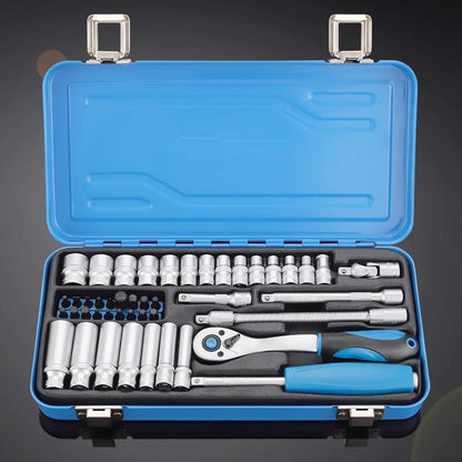 45pcs Ratchet Socket Wrench Kit