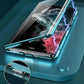 Leather + Glass Dual Sided Magnetic Case for Samsung S23 Ultra