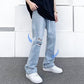 Men's Straight Leg Stretch Ripped Jeans