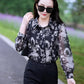 Women's Printed Floral Chiffon Shirt