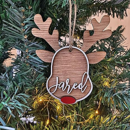 Personalized Reindeer Christmas Ornaments