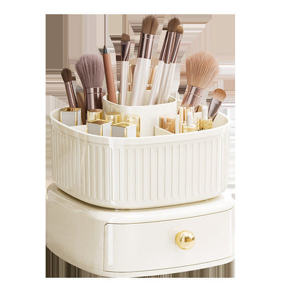 Double Rotating Makeup Brush Organizer