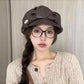 Stylish Leather Beret Hat