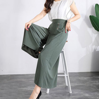 Women’s Ice Silk Loose Wide-leg Pants