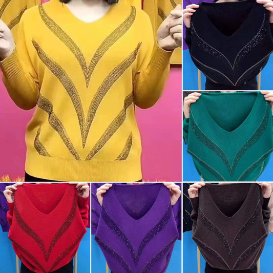 Women's V-Neckline Casual Clothing With Long Sleeves
