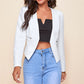 Women's Casual Work Zipper Pocket Blazer