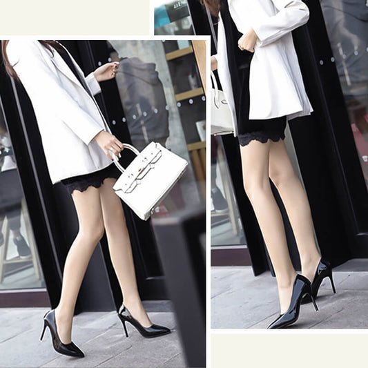 Pointed anti-slip corrective leg type thin heel high heel shoes