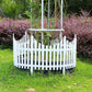 White Edged Garden Picket Fence