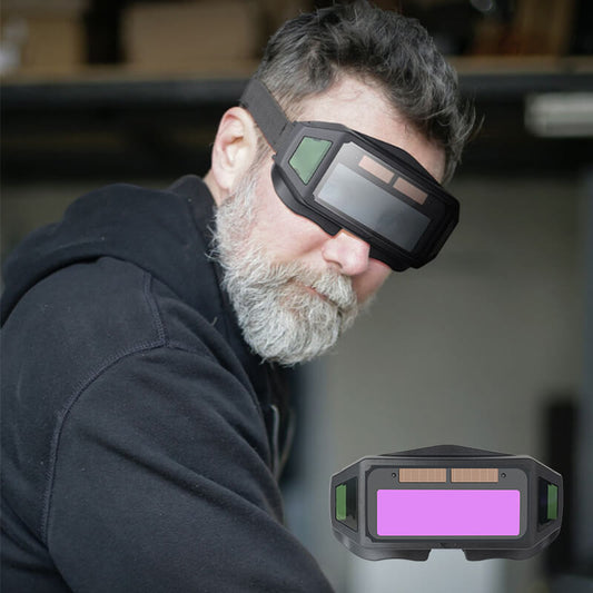 Automatic dimming and strong light protection panoramic welding glasses