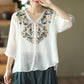 Embroidered Linen Cotton Shirt
