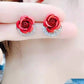 Rose Diamond Stud Earrings