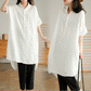Literary Loose Short-sleeved Shirt Dress