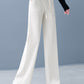 Women's Padded And Thickened Solid Color Wide-Legged Drawstring Straight Pants