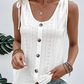 Casual Loose Plain Crew Neck Tank Top