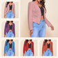 Women's Casual Work Zipper Pocket Blazer