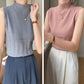 Women's Sleeveless Turtleneck Basic Vest