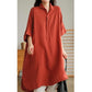 Literary Loose Short-sleeved Shirt Dress