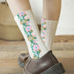 Vintage Embroidered Floral Women Socks