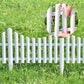 White Edged Garden Picket Fence