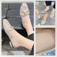 Summer New Mesh Square Toe Low Heel Slip-on Sandals Fashion Half Slippers