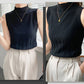 Women's Sleeveless Turtleneck Basic Vest