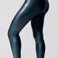 Metallic Crop Sports Leggings