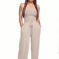 🔥2023 Hot Sale🔥Off Shoulder Solid Color Smocked Jumpsuit