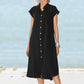 Women’s Button-down Loose Dress with Pocket