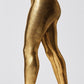 Metallic Crop Sports Leggings
