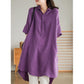Literary Loose Short-sleeved Shirt Dress