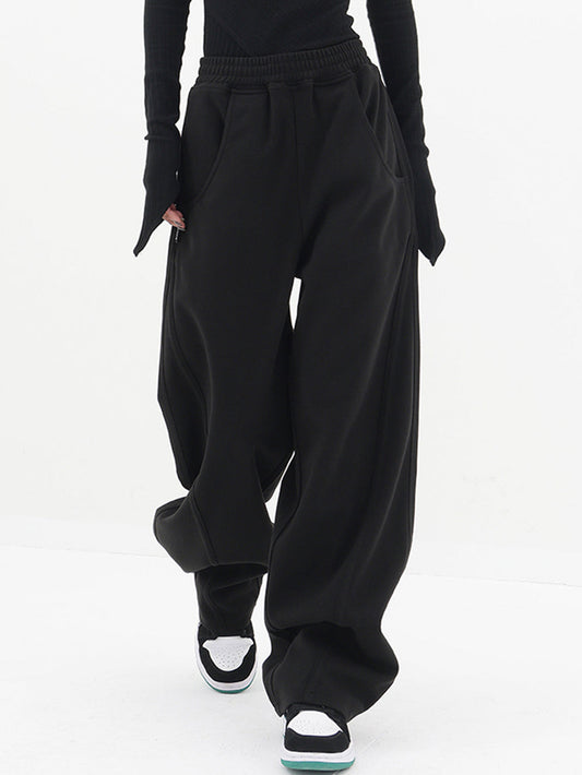 Baggy Elastic Waist Wide-Leg Petite Sweatpants