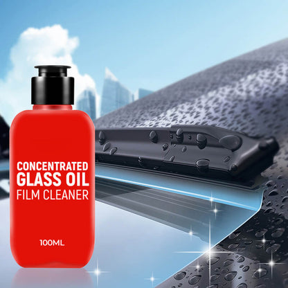 Concentrated glass oil film cleaner