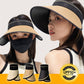 Foldable wide brim UV resistant visor hat