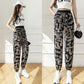 Women’s Maze Plaid Ice Silk Wide Leg Pants