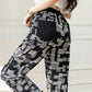 Women’s Maze Plaid Ice Silk Wide Leg Pants
