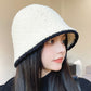 Autumn And Winter Simple Solid Color Knitted Bucket Hat for Women