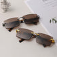 Natural crystal lens sunglasses