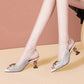 Pointed high heel open toe sandals