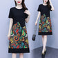 Women's Round Neck Print Dress