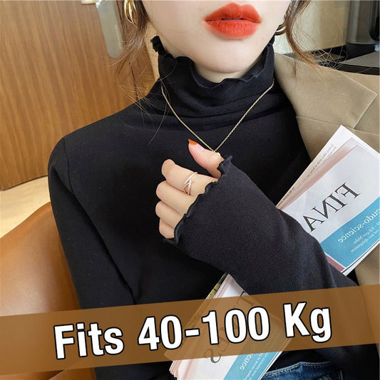 Women’s Long-sleeve Turtleneck Basic T-shirt