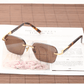 Natural crystal lens sunglasses