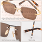 Natural crystal lens sunglasses