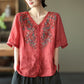 Embroidered Linen Cotton Shirt