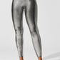 Metallic Crop Sports Leggings