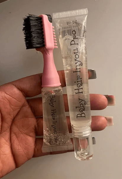 3 IN 1 Baby Hair Edge Brush with Gel Dispenser